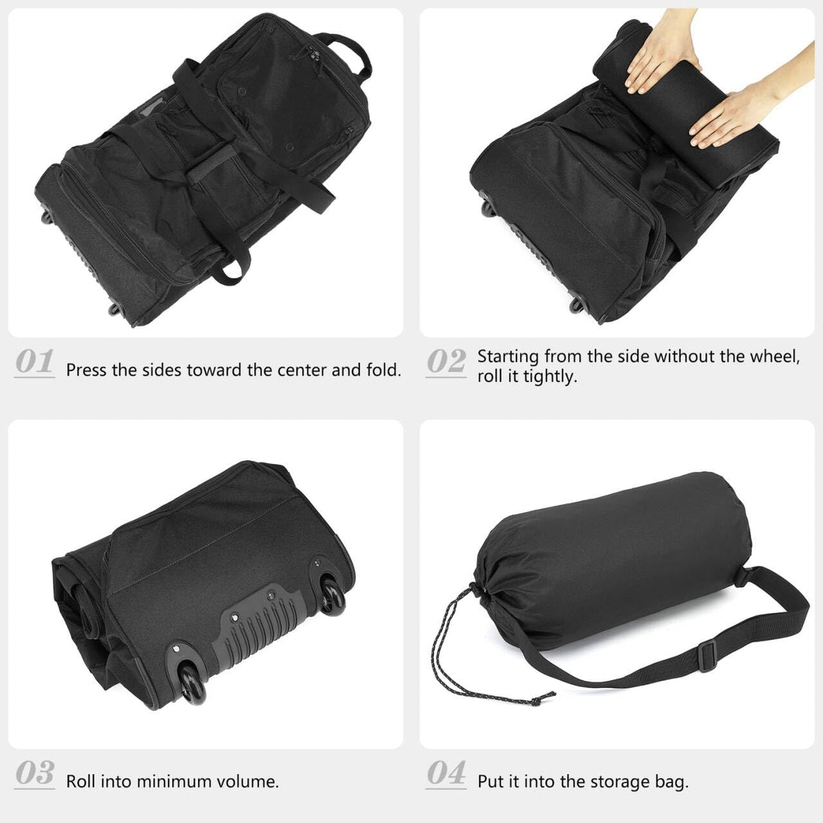 Large Foldable Duffle Bag with Wheels 85-100L Expandable Wheeled Travel Rolling Duffel Bag for Men Women, 30" Extra Large Collapsible Soft Luggage with Wet Pocket for Camping, XL Brown