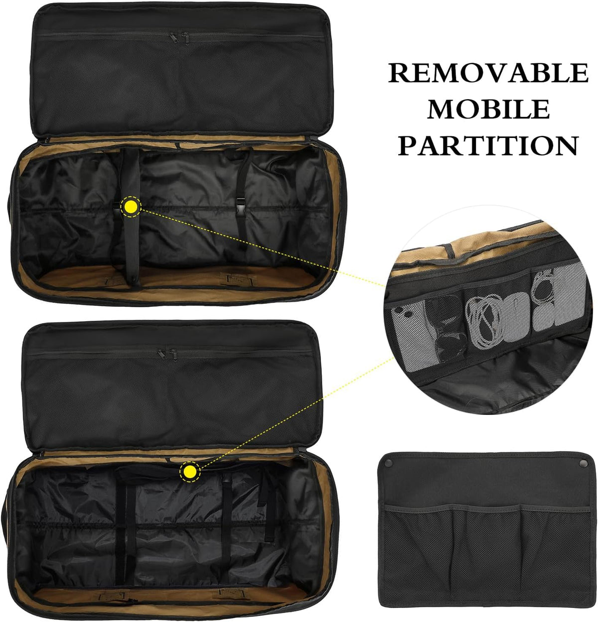 Large Foldable Duffle Bag with Wheels 85-100L Expandable Wheeled Travel Rolling Duffel Bag for Men Women, 30" Extra Large Collapsible Soft Luggage with Wet Pocket for Camping, XL Brown