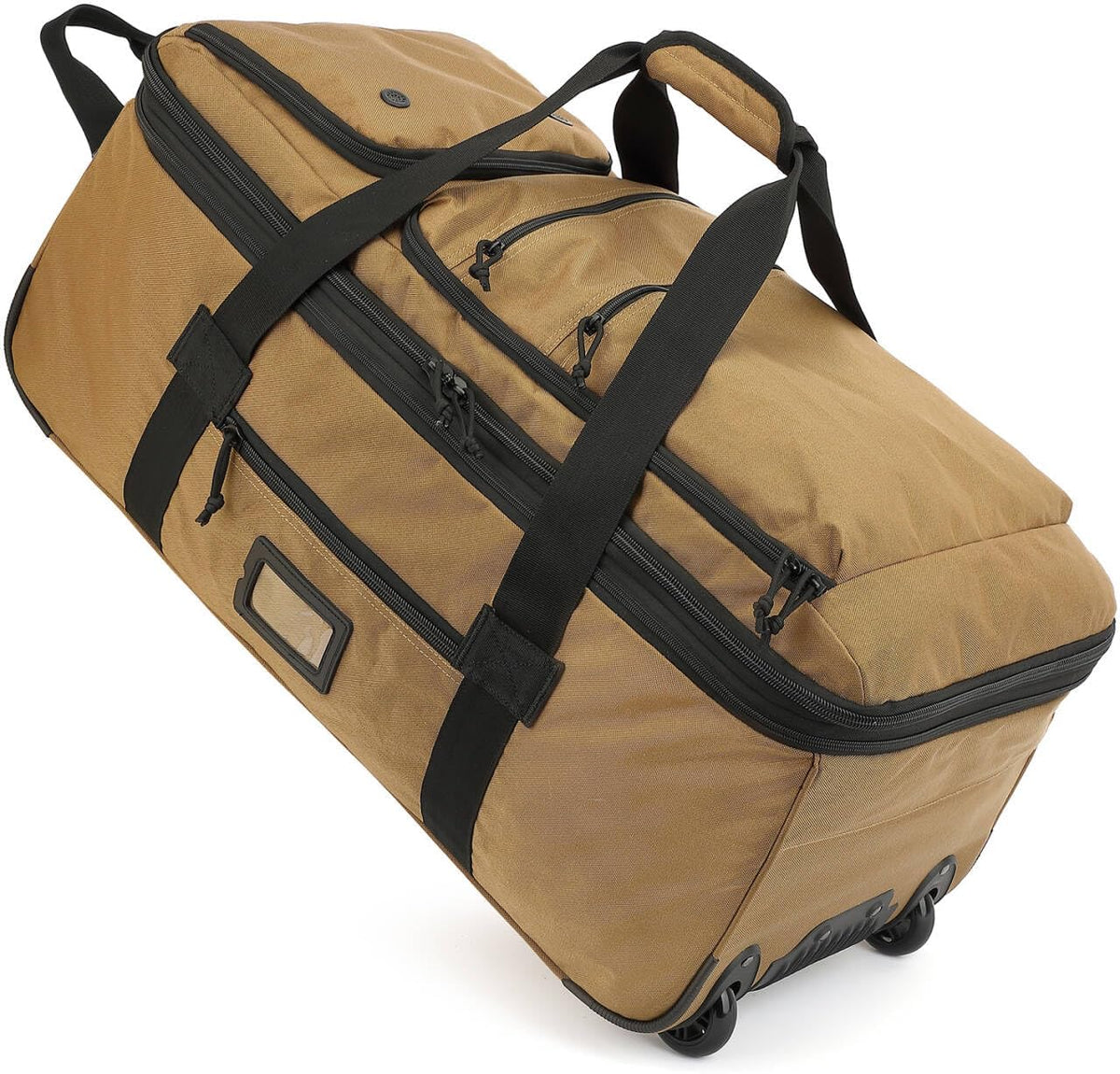 Large Foldable Duffle Bag with Wheels 85-100L Expandable Wheeled Travel Rolling Duffel Bag for Men Women, 30" Extra Large Collapsible Soft Luggage with Wet Pocket for Camping, XL Brown