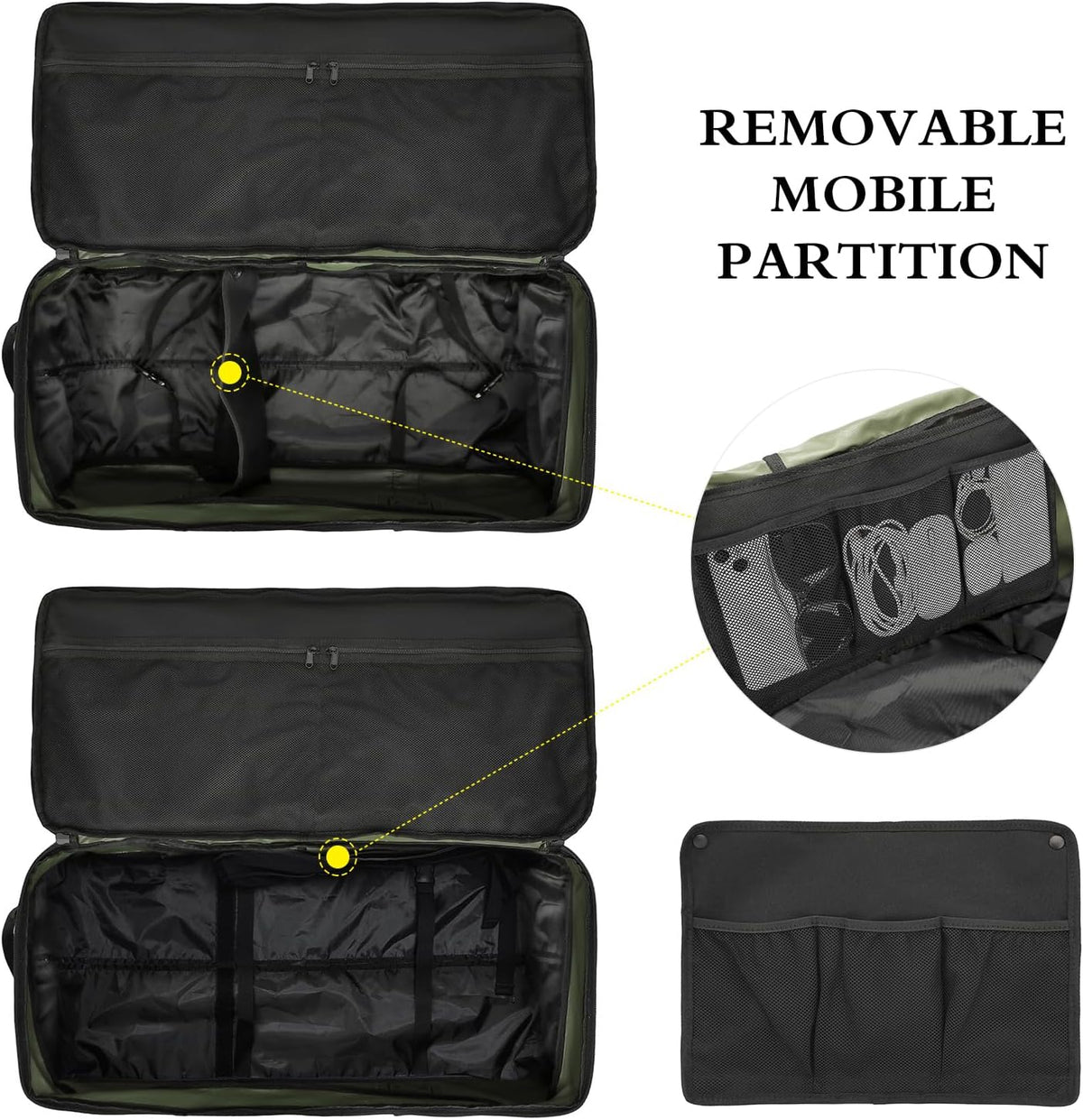 Large Foldable Duffle Bag with Wheels 85-100L Expandable Wheeled Travel Rolling Duffel Bag for Men Women, 30" Extra Large Collapsible Soft Luggage with Wet Pocket for Camping, XL Brown
