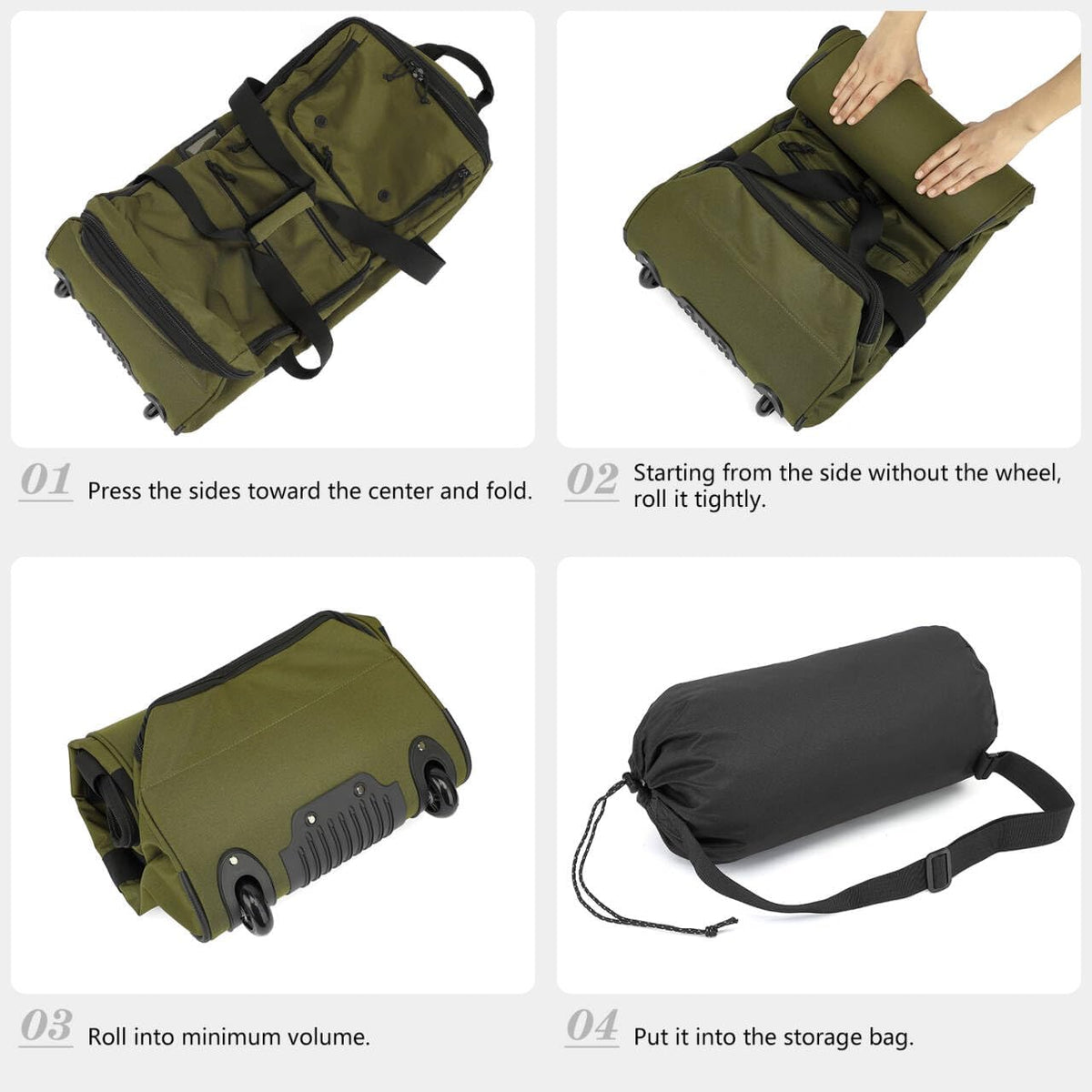 Large Foldable Duffle Bag with Wheels 85-100L Expandable Wheeled Travel Rolling Duffel Bag for Men Women, 30" Extra Large Collapsible Soft Luggage with Wet Pocket for Camping, XL Brown