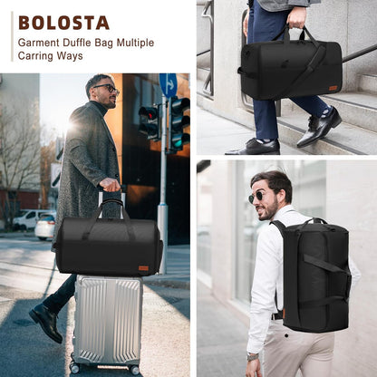 Garment Bags for Travel 3 in 1 Carry On Convertible Suit Travel Duffel Bag with Shoe Compartment Waterproof Large Hanging Travel Suit Bag for Men Ideal Gift for Christmas &Thanksgiving