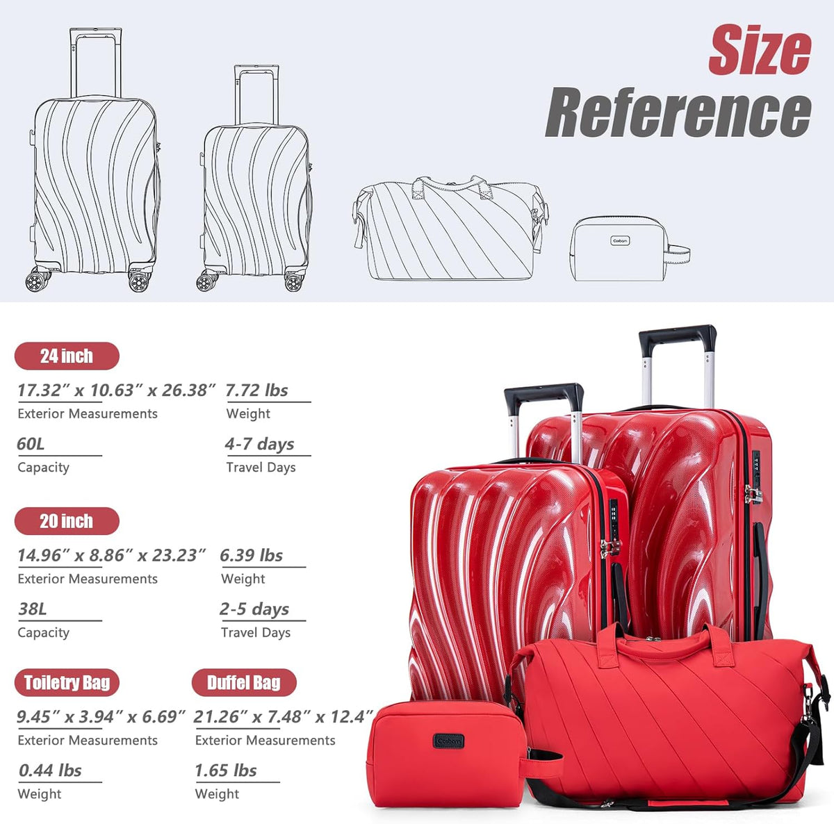 Carry On Luggage 22x14x9 Airline Approved,ABS+PC Hardside Luggage with Spinner Wheels,20 Inch Carry-on Luggage with Phone Holder