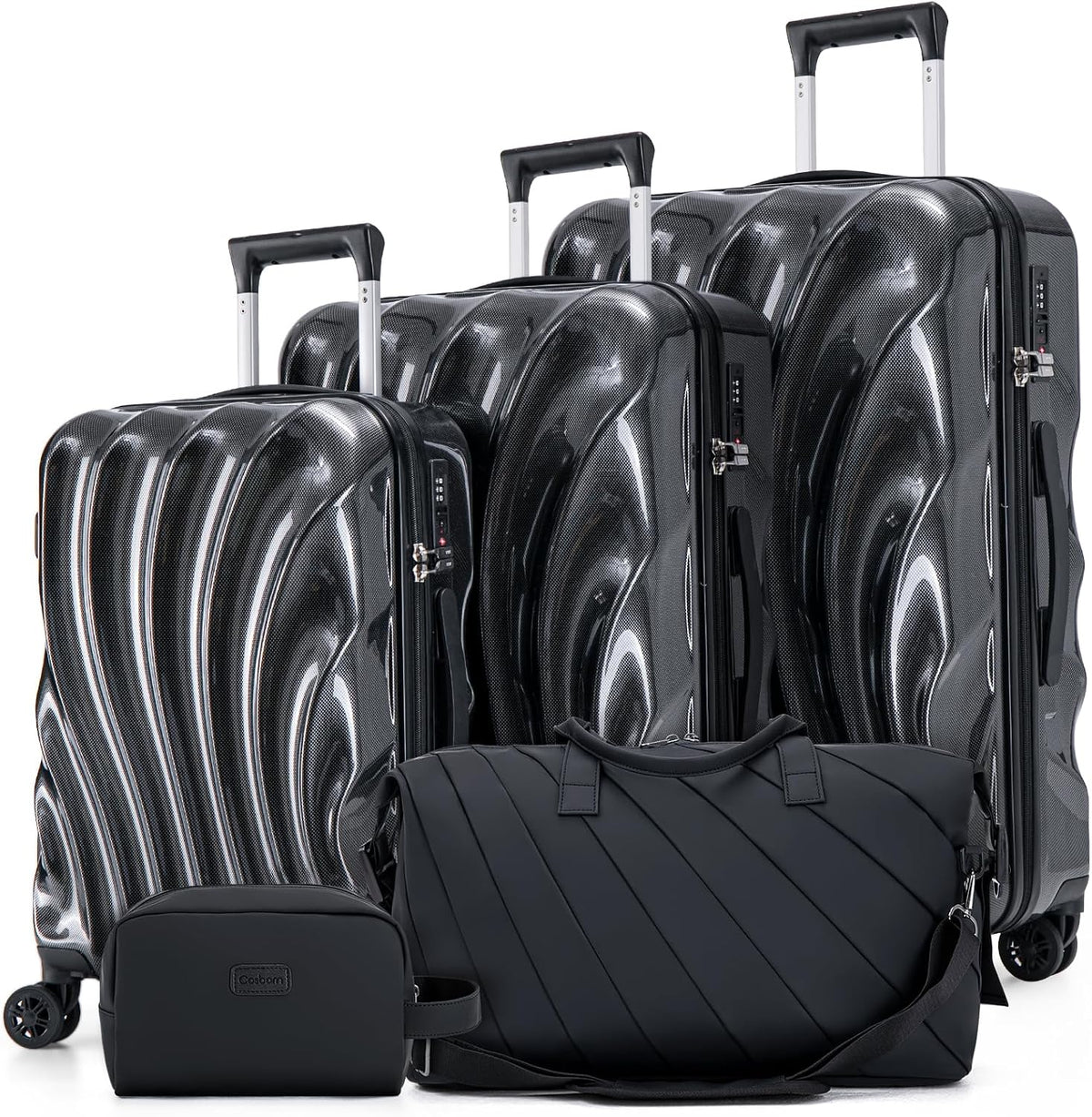 Carry On Luggage 22x14x9 Airline Approved,ABS+PC Hardside Luggage with Spinner Wheels,20 Inch Carry-on Luggage with Phone Holder