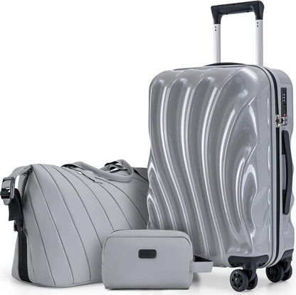 Carry On Luggage 22x14x9 Airline Approved,ABS+PC Hardside Luggage with Spinner Wheels,20 Inch Carry-on Luggage with Phone Holder