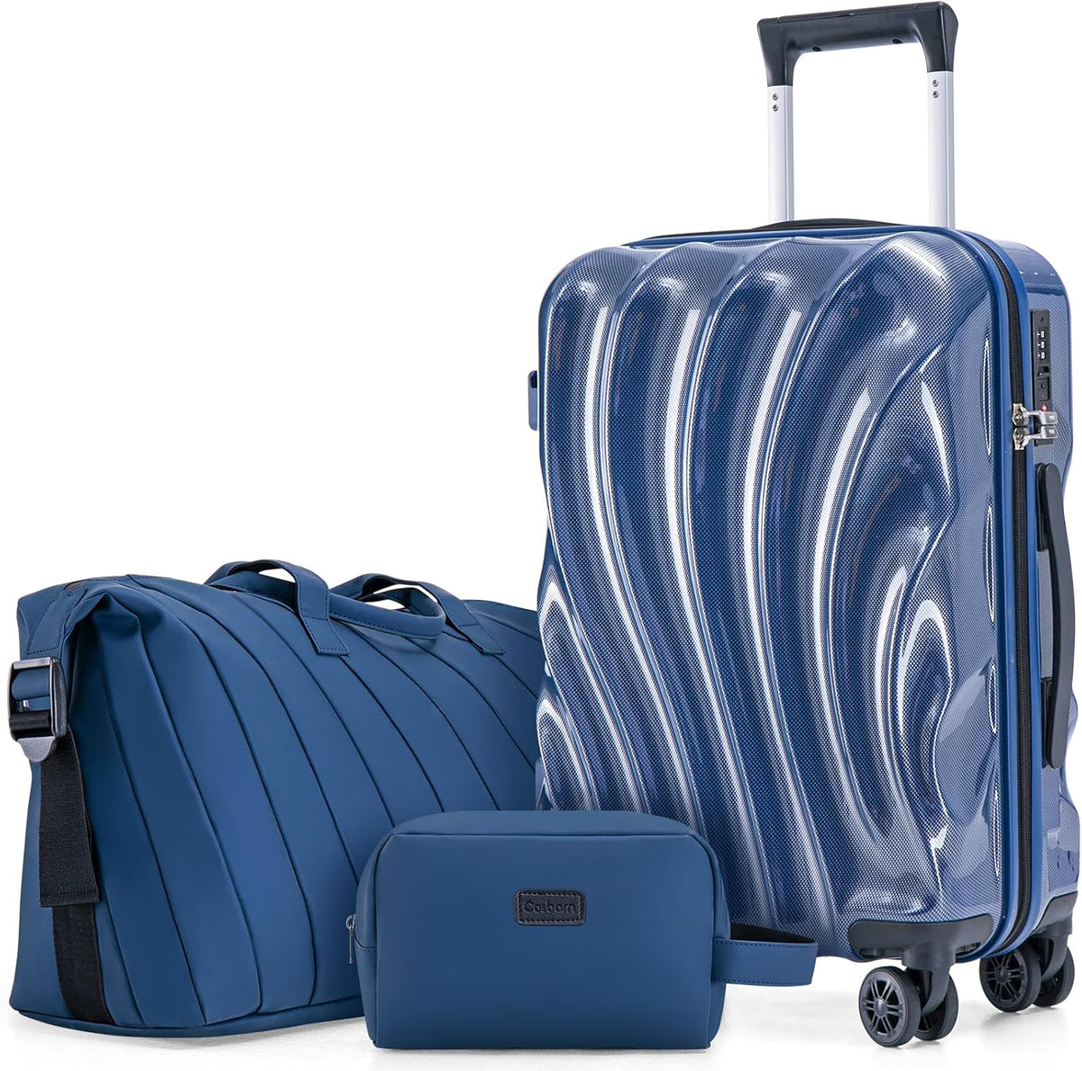 Carry On Luggage 22x14x9 Airline Approved,ABS+PC Hardside Luggage with Spinner Wheels,20 Inch Carry-on Luggage with Phone Holder