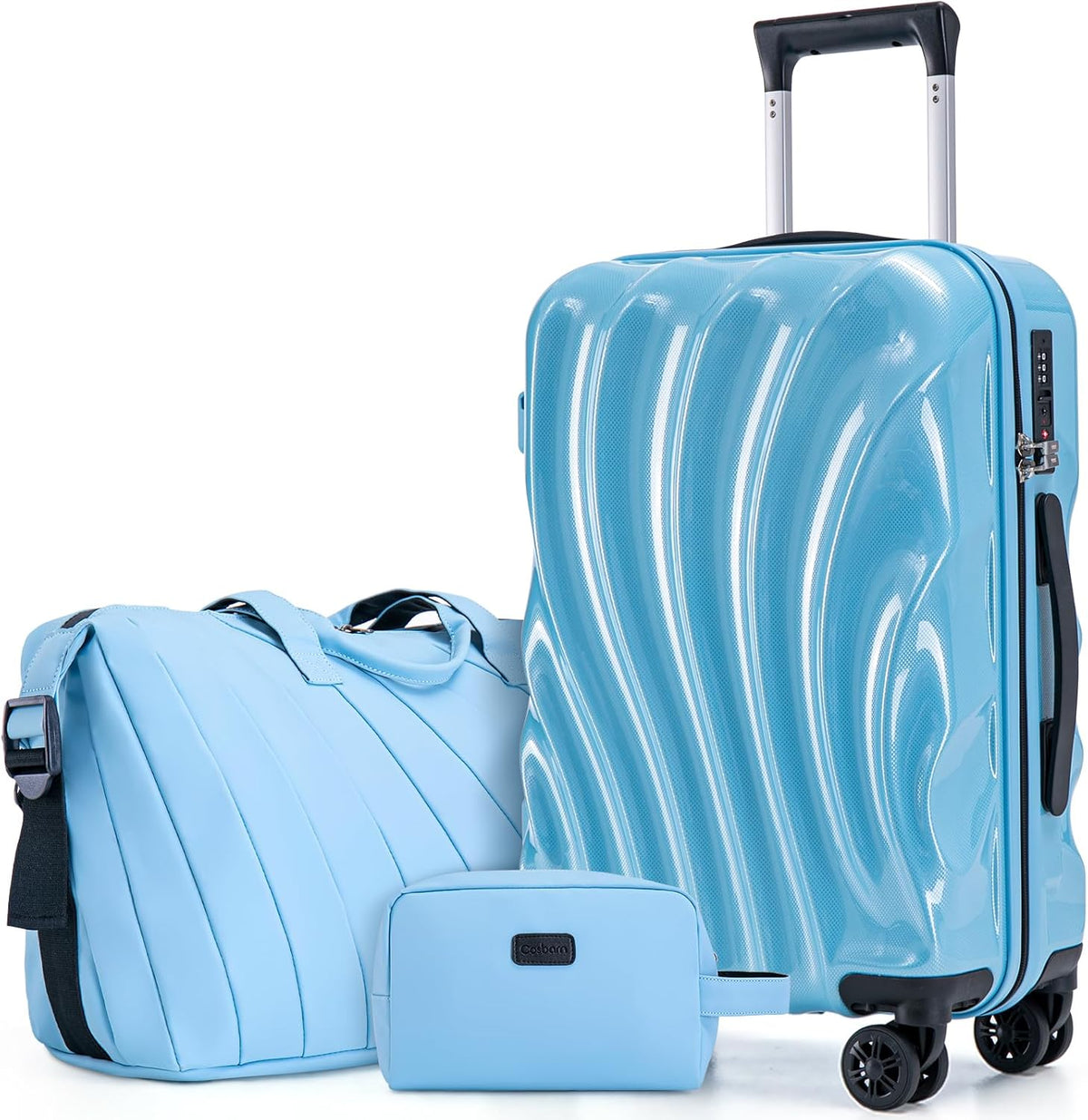 Carry On Luggage 22x14x9 Airline Approved,ABS+PC Hardside Luggage with Spinner Wheels,20 Inch Carry-on Luggage with Phone Holder