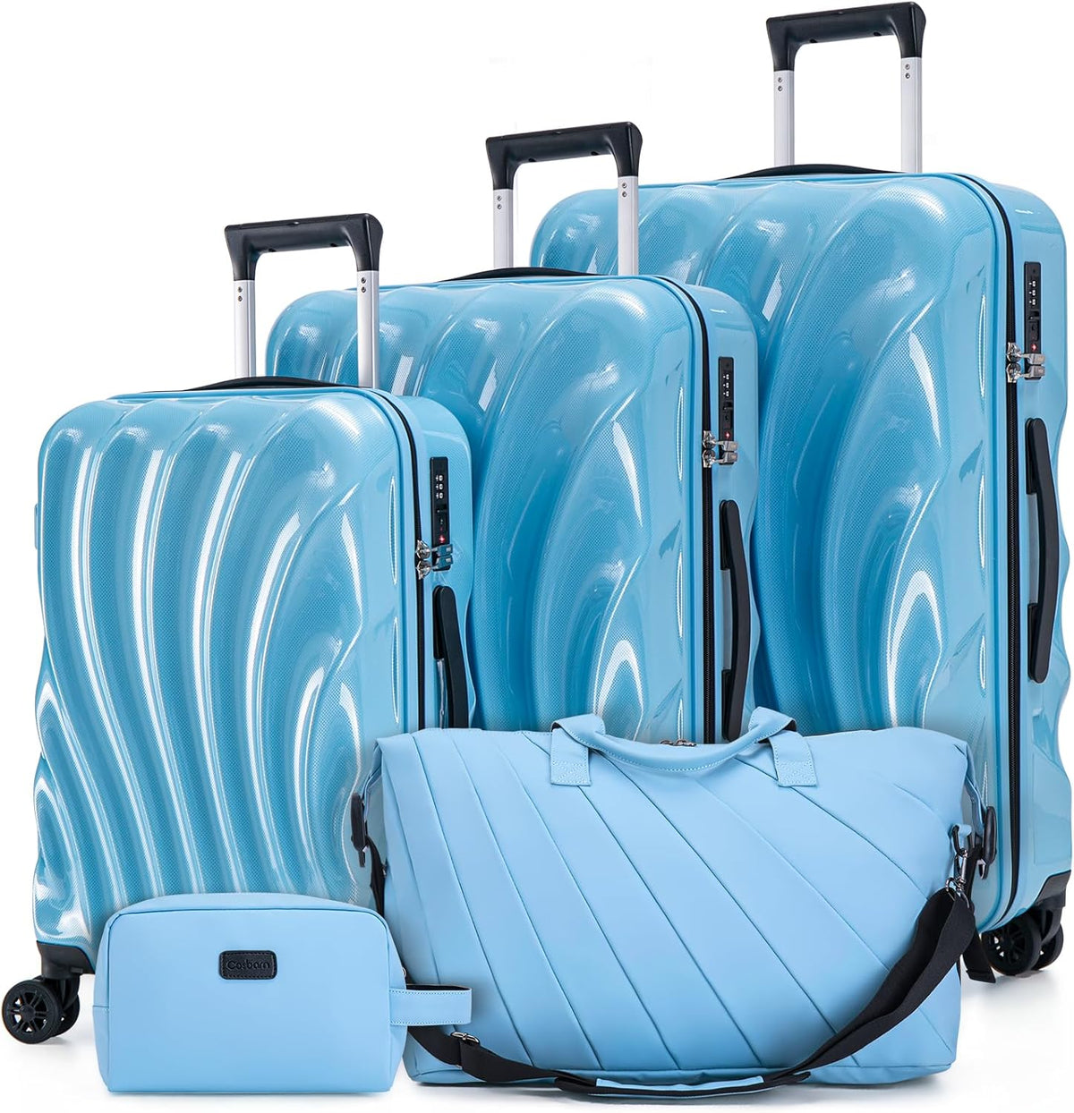 Carry On Luggage 22x14x9 Airline Approved,ABS+PC Hardside Luggage with Spinner Wheels,20 Inch Carry-on Luggage with Phone Holder