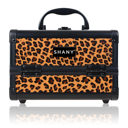 SHANY Chic Makeup Train Case Cosmetic Box Portable Makeup Case Cosmetics Beauty Organizer Jewelry storage with Locks, Multi trays Makeup Storage Box with Makeup Mirror - Aqua