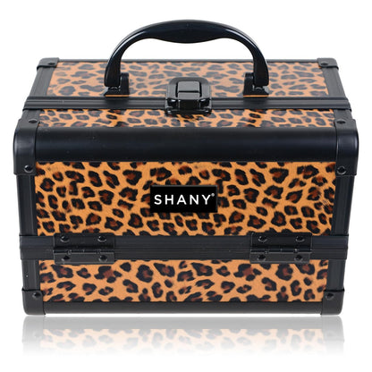 SHANY Chic Makeup Train Case Cosmetic Box Portable Makeup Case Cosmetics Beauty Organizer Jewelry storage with Locks, Multi trays Makeup Storage Box with Makeup Mirror - Aqua