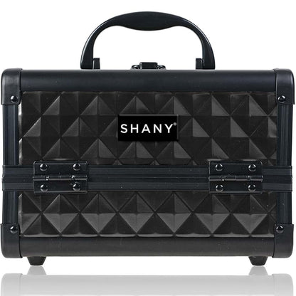 SHANY Chic Makeup Train Case Cosmetic Box Portable Makeup Case Cosmetics Beauty Organizer Jewelry storage with Locks, Multi trays Makeup Storage Box with Makeup Mirror - Aqua