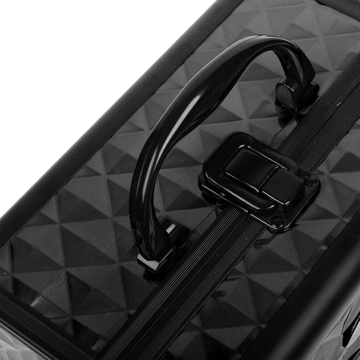SHANY Chic Makeup Train Case Cosmetic Box Portable Makeup Case Cosmetics Beauty Organizer Jewelry storage with Locks, Multi trays Makeup Storage Box with Makeup Mirror - Aqua