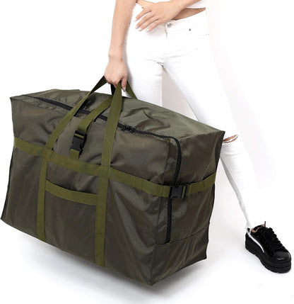 Extra Large Travel Duffel Bag with Trolley Sleeve Weekender Overnight Carry On Checked Luggage Bag Oversized Carry On Checked Luggage Bag Hospital Bag Tote Handbag Bag Anti Theft Travel Tote 28'',120L