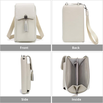 Small Crossbody Bags for Women Leather Phone Purse RFID Credit Cards Wallet with Adjustable Strap