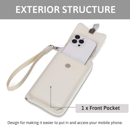 Small Crossbody Bags for Women Leather Phone Purse RFID Credit Cards Wallet with Adjustable Strap