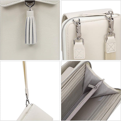 Small Crossbody Bags for Women Leather Phone Purse RFID Credit Cards Wallet with Adjustable Strap