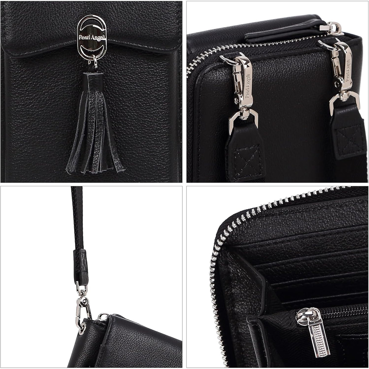 Small Crossbody Bags for Women Leather Phone Purse RFID Credit Cards Wallet with Adjustable Strap