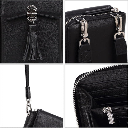 Small Crossbody Bags for Women Leather Phone Purse RFID Credit Cards Wallet with Adjustable Strap