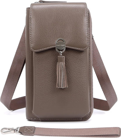Small Crossbody Bags for Women Leather Phone Purse RFID Credit Cards Wallet with Adjustable Strap