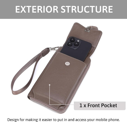 Small Crossbody Bags for Women Leather Phone Purse RFID Credit Cards Wallet with Adjustable Strap