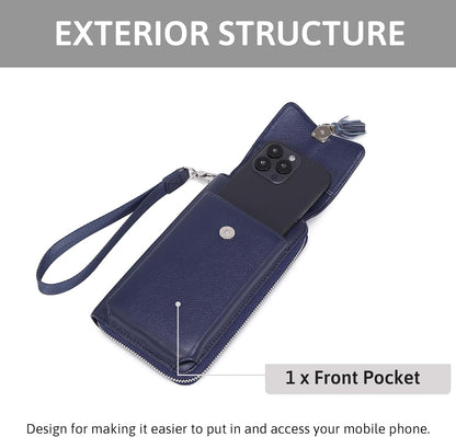 Small Crossbody Bags for Women Leather Phone Purse RFID Credit Cards Wallet with Adjustable Strap