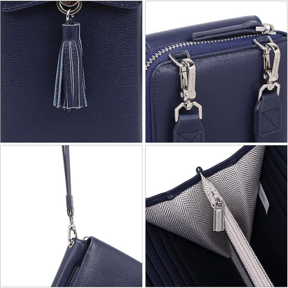 Small Crossbody Bags for Women Leather Phone Purse RFID Credit Cards Wallet with Adjustable Strap