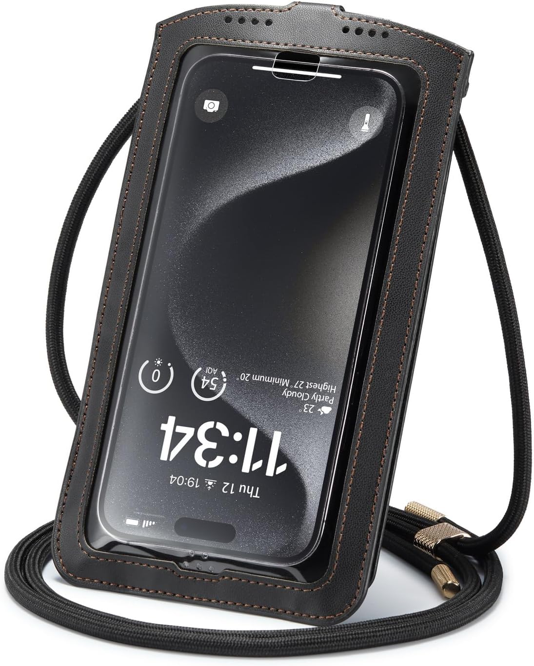 Small Crossbody Bags for Women Cell Phone Purse Touch Screen Bag Clutch Vegan Leather 2 in 1 Adjustable Neck Strap and Wrist
