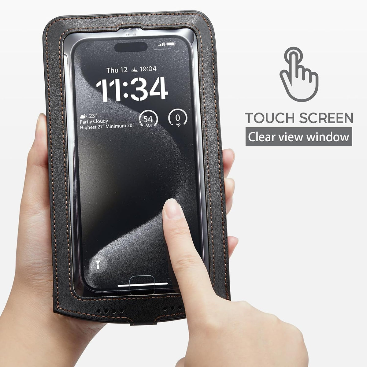 Small Crossbody Bags for Women Cell Phone Purse Touch Screen Bag Clutch Vegan Leather 2 in 1 Adjustable Neck Strap and Wrist