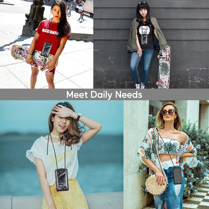 Small Crossbody Bags for Women Cell Phone Purse Touch Screen Bag Clutch Vegan Leather 2 in 1 Adjustable Neck Strap and Wrist