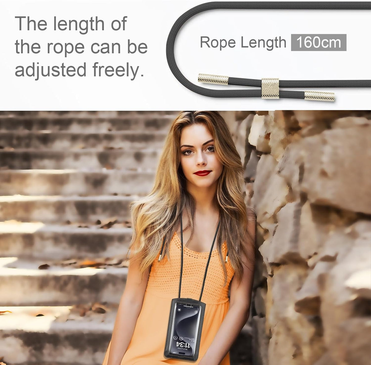 Small Crossbody Bags for Women Cell Phone Purse Touch Screen Bag Clutch Vegan Leather 2 in 1 Adjustable Neck Strap and Wrist