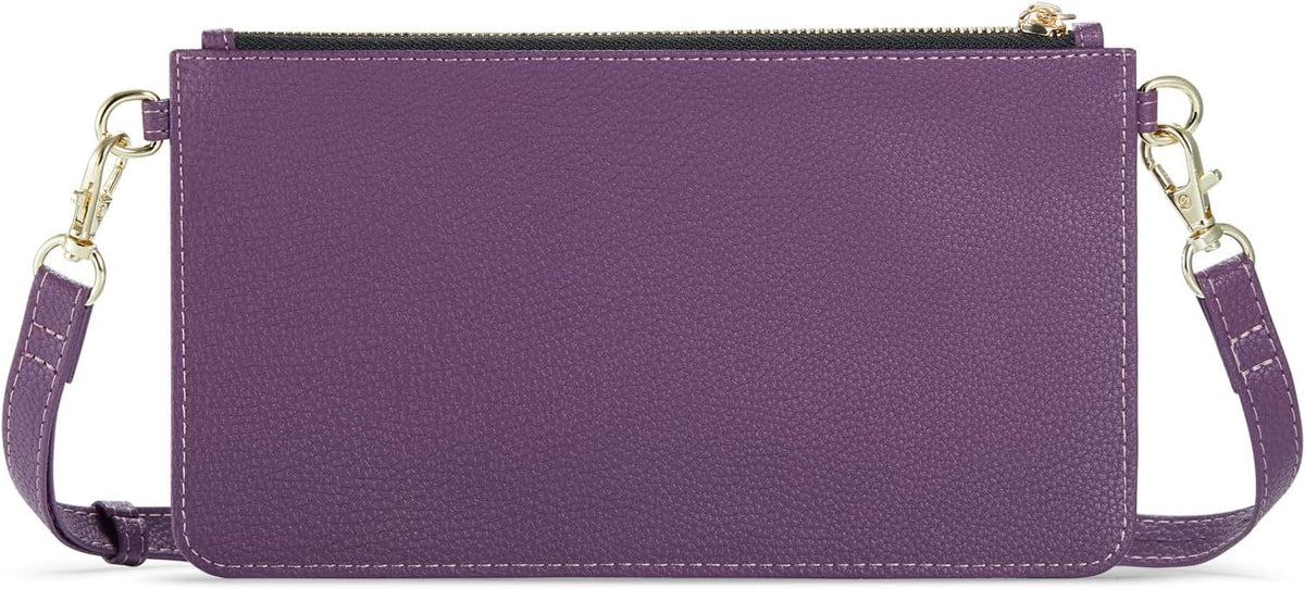 Small Crossbody Bags for Women Cell Phone Purse Touch Screen Bag Clutch Vegan Leather 2 in 1 Adjustable Neck Strap and Wrist
