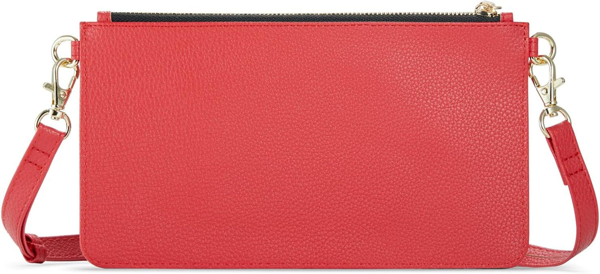 Small Crossbody Bags for Women Cell Phone Purse Touch Screen Bag Clutch Vegan Leather 2 in 1 Adjustable Neck Strap and Wrist