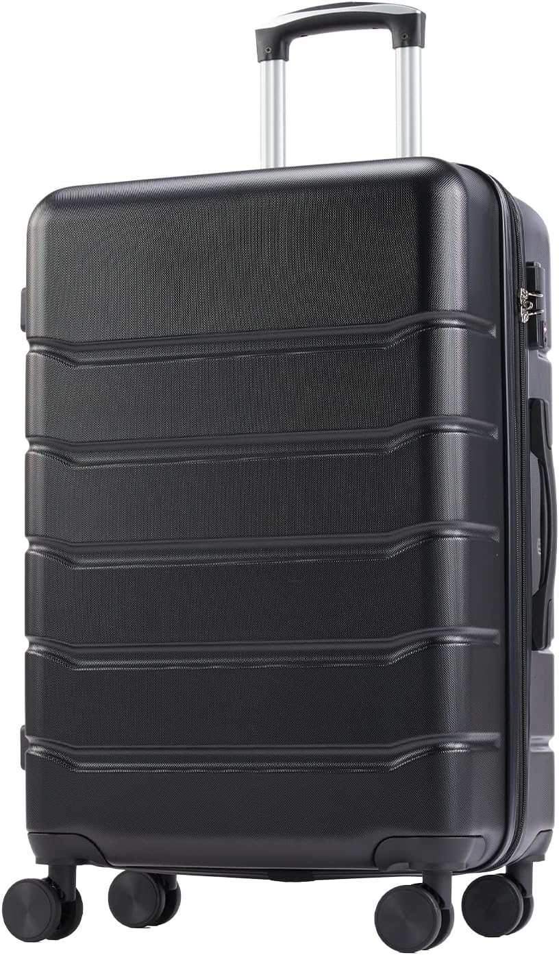 20 Inch Carry-On Luggage, Hardside Suitcase with Spinner Wheels, Lightweight ABS Hard Shell Travel Luggage, TSA Approved Lock, Expandable Small Suitcase for Business & Travel–Olive Green