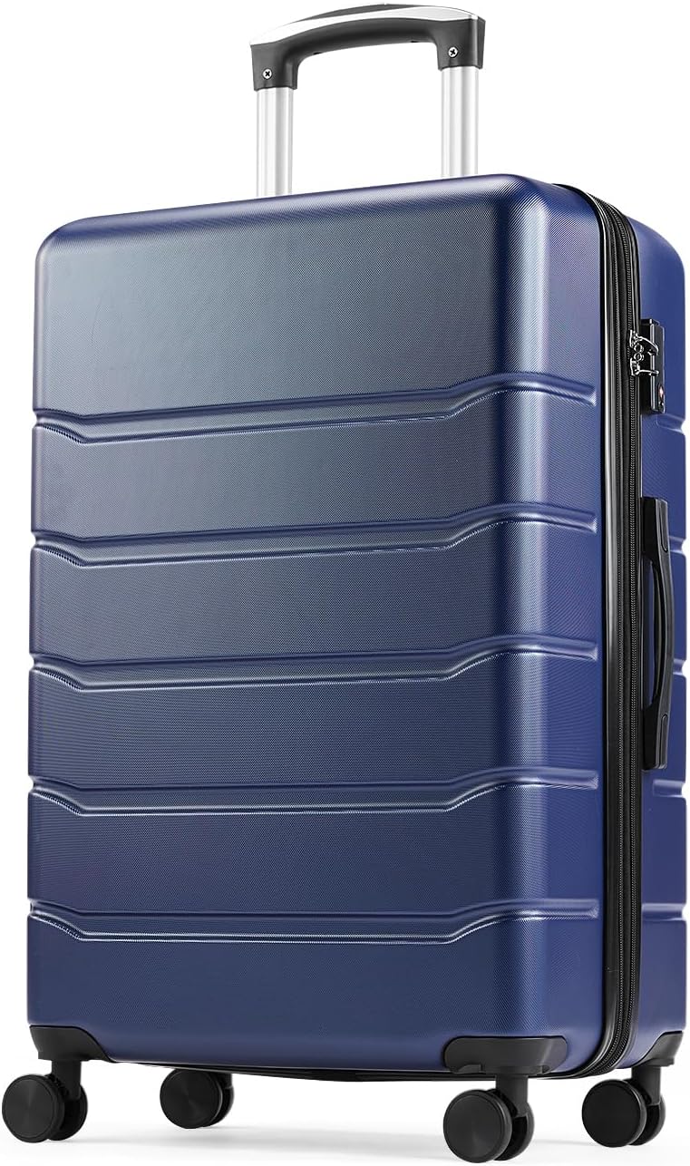 20 Inch Carry-On Luggage, Hardside Suitcase with Spinner Wheels, Lightweight ABS Hard Shell Travel Luggage, TSA Approved Lock, Expandable Small Suitcase for Business & Travel–Olive Green