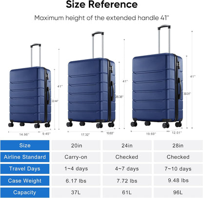20 Inch Carry-On Luggage, Hardside Suitcase with Spinner Wheels, Lightweight ABS Hard Shell Travel Luggage, TSA Approved Lock, Expandable Small Suitcase for Business & Travel–Olive Green