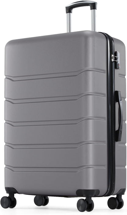 20 Inch Carry-On Luggage, Hardside Suitcase with Spinner Wheels, Lightweight ABS Hard Shell Travel Luggage, TSA Approved Lock, Expandable Small Suitcase for Business & Travel–Olive Green