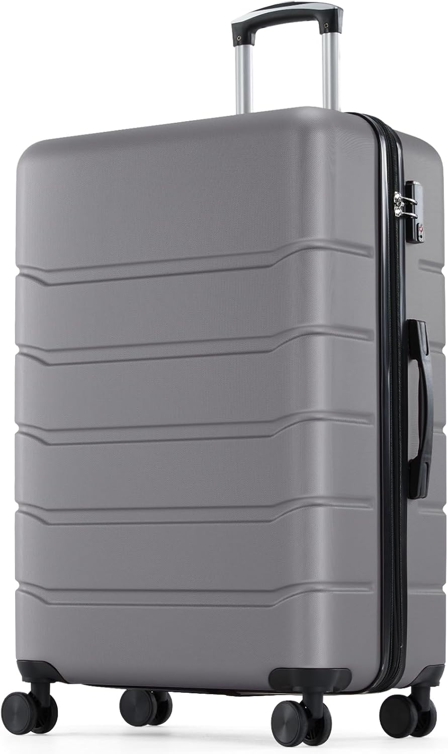 20 Inch Carry-On Luggage, Hardside Suitcase with Spinner Wheels, Lightweight ABS Hard Shell Travel Luggage, TSA Approved Lock, Expandable Small Suitcase for Business & Travel–Olive Green