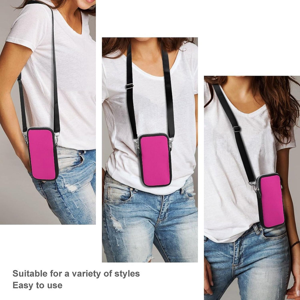 Crossbody Phone Bag Adjustable Strap Mini Purse Hands Free Travel Essentials