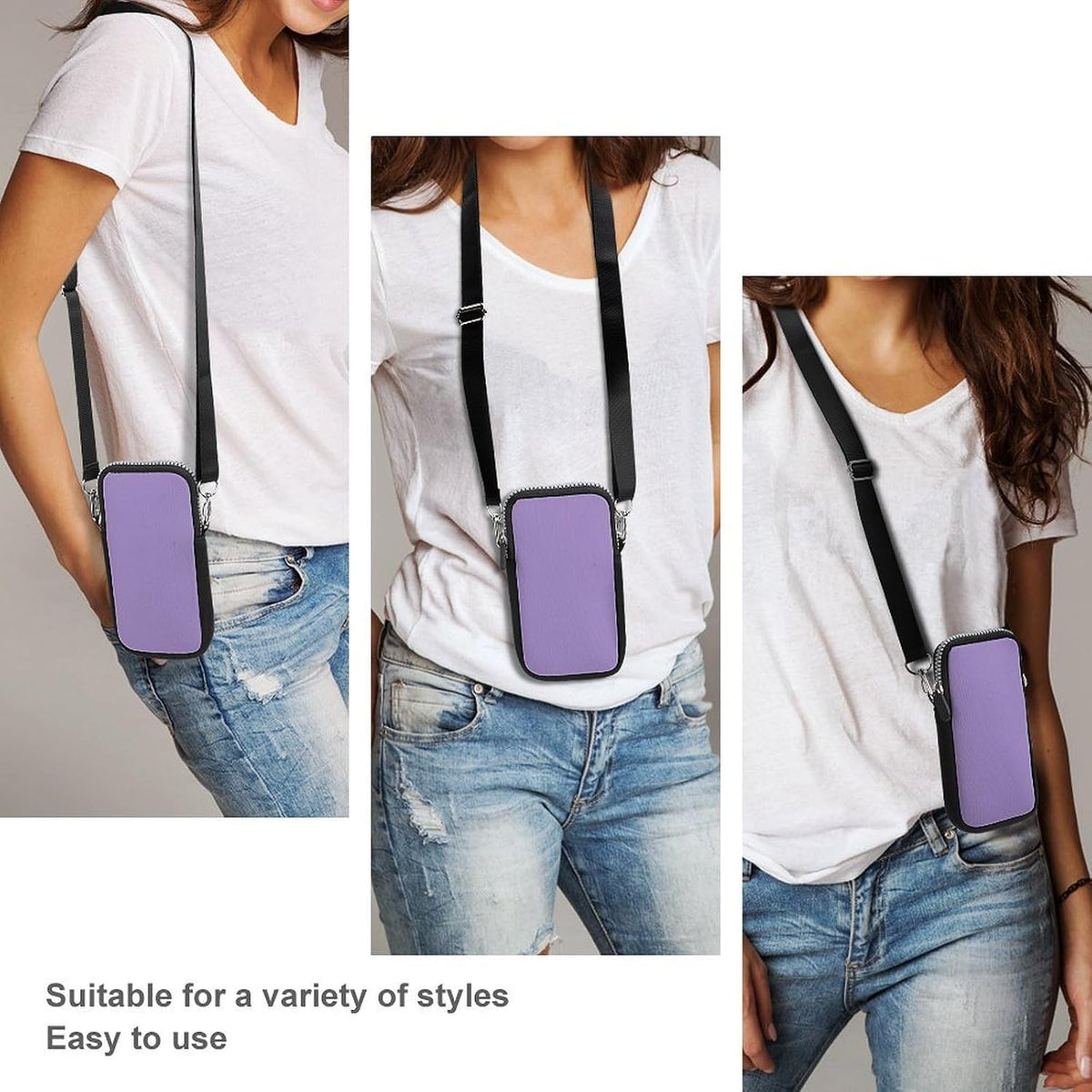 Crossbody Phone Bag Adjustable Strap Mini Purse Hands Free Travel Essentials