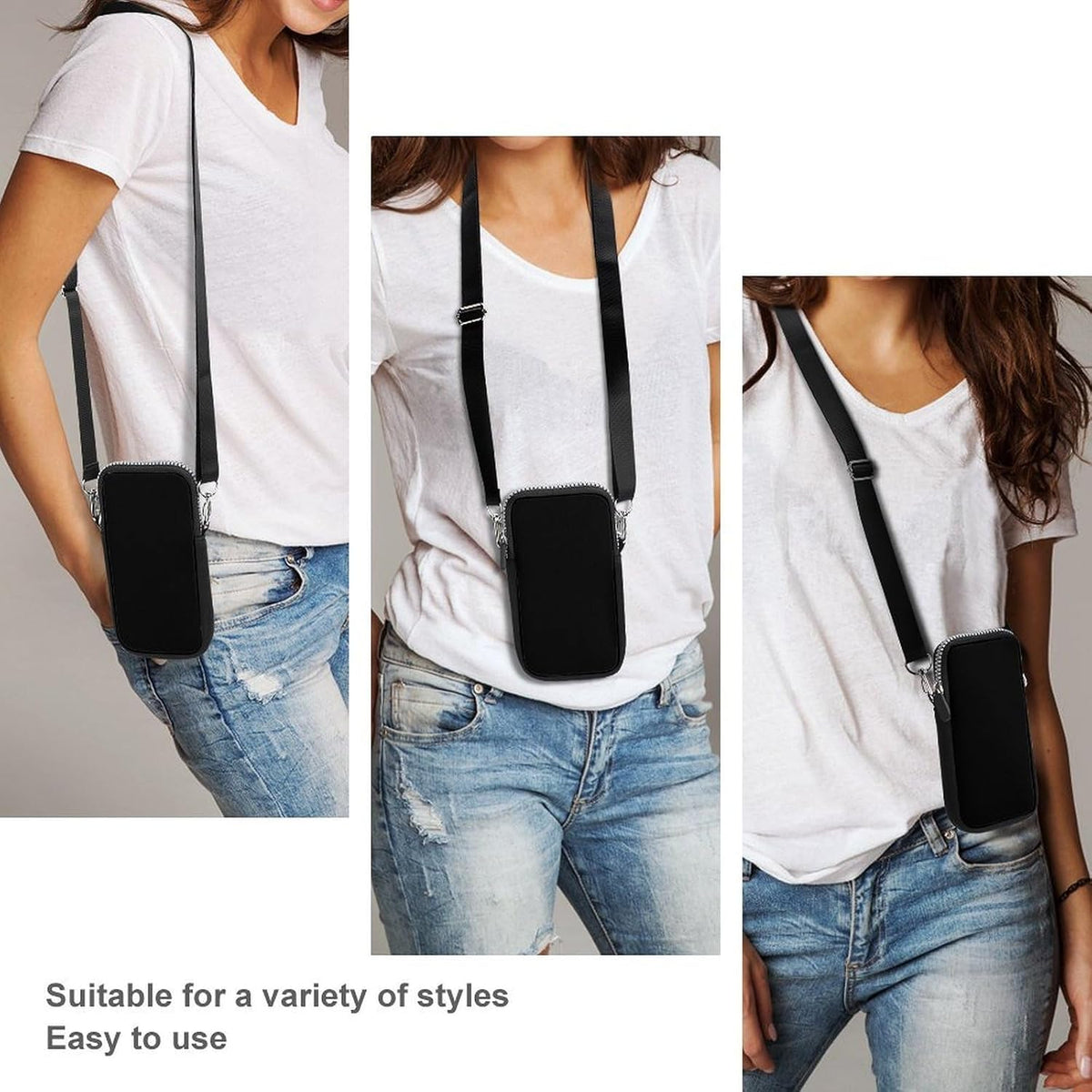 Crossbody Phone Bag Adjustable Strap Mini Purse Hands Free Travel Essentials