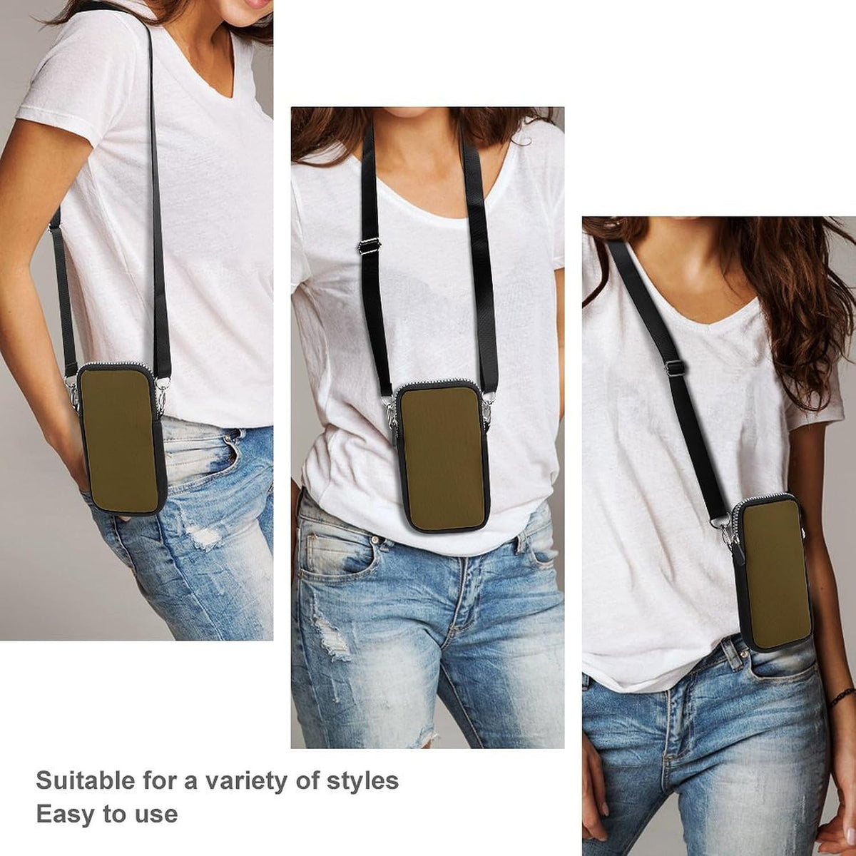 Crossbody Phone Bag Adjustable Strap Mini Purse Hands Free Travel Essentials