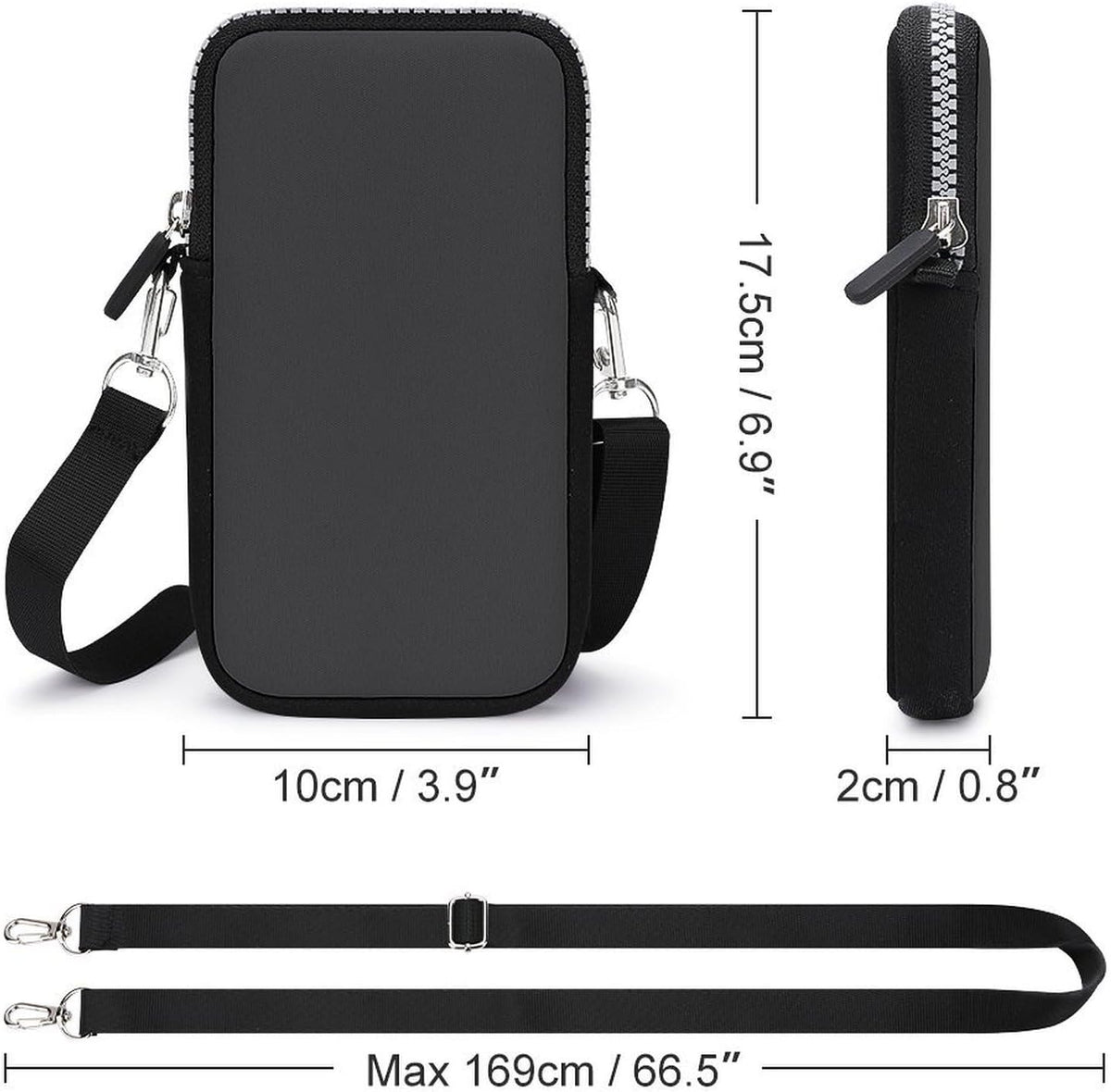 Crossbody Phone Bag Adjustable Strap Mini Purse Hands Free Travel Essentials