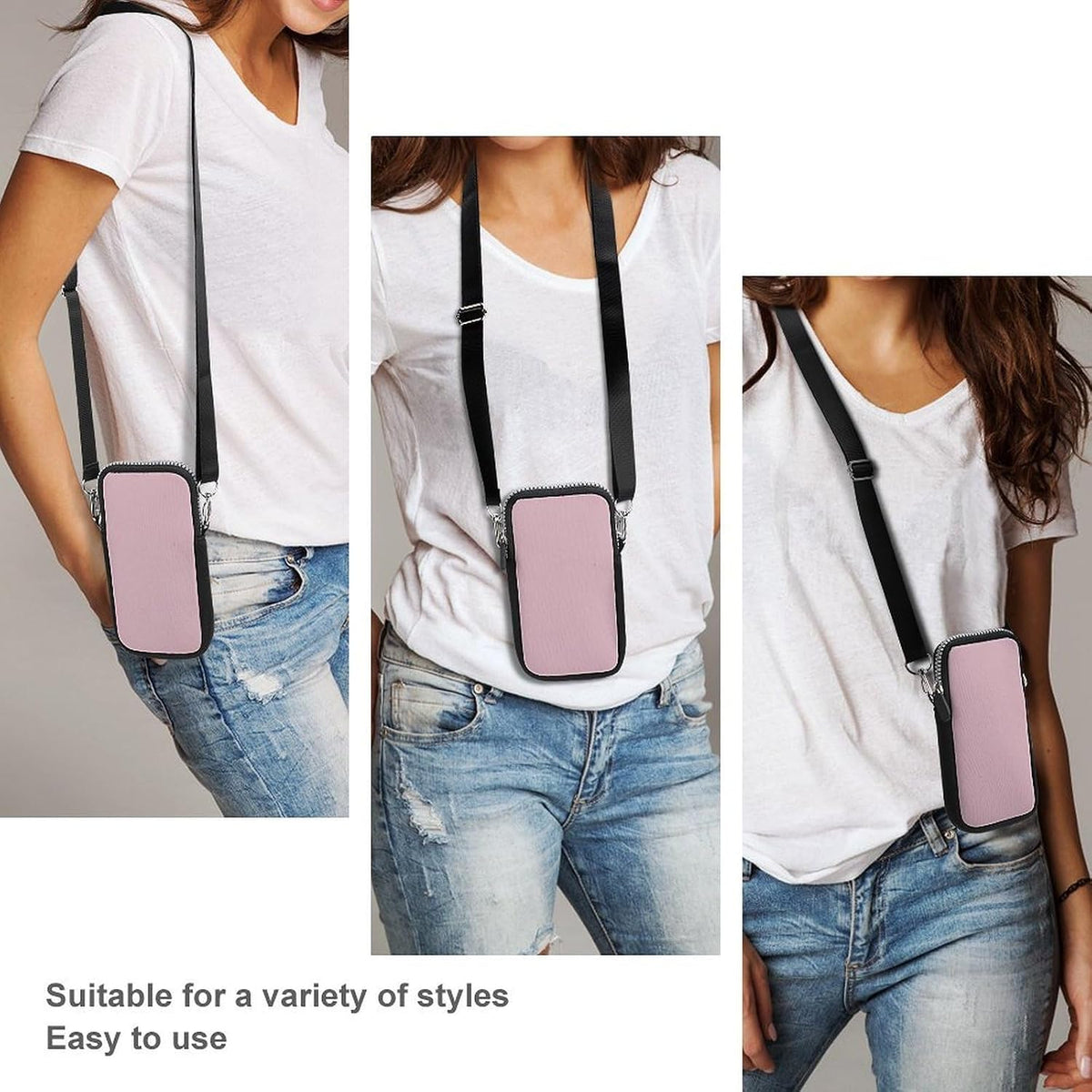 Crossbody Phone Bag Adjustable Strap Mini Purse Hands Free Travel Essentials