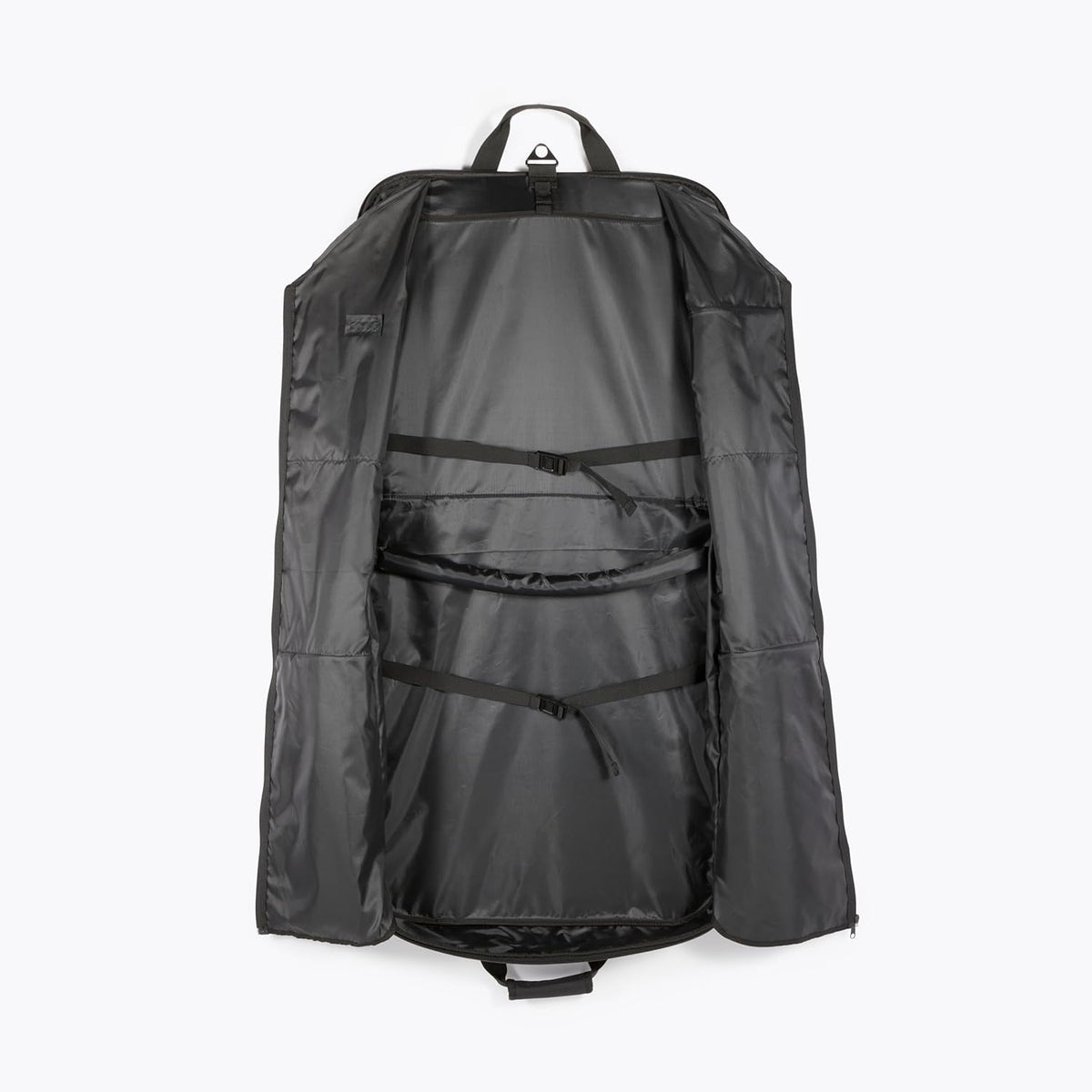 43" Travel Garment Bag Travel, Spacious Suit Bag with Detachable Shoulder Strap, Exterior/Interior Pockets, Imitation leather-reinforced Corners, Trifold, Black