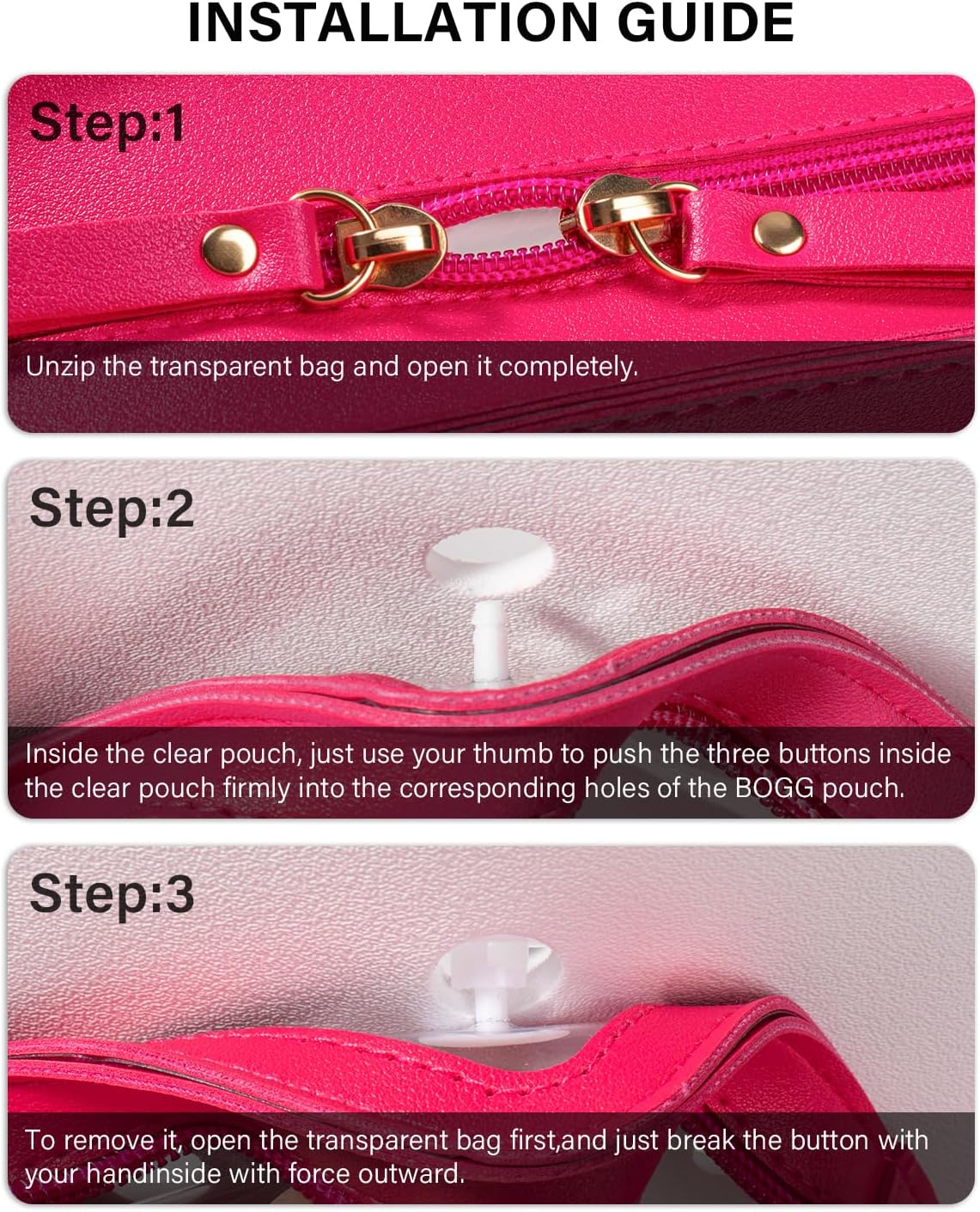 4 Pack Clear Toiletry Bags, Portable Travel Makeup Pouch with Zipper, TSA Approved Organizer, Clear Pouch Bags Compatible With Bogg Bag Divider Accessories(White)