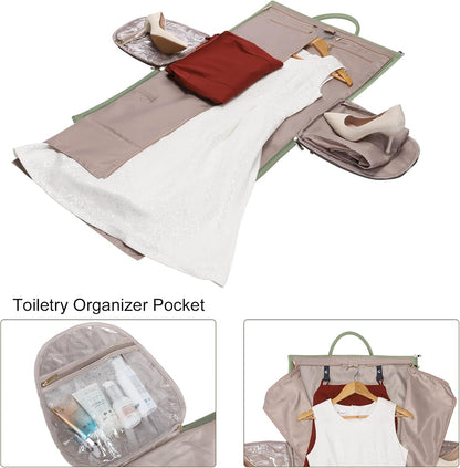 Convertible Garment Duffel Bag, 2-in-1 Hanging Suitcase for Travel | Eco-friendly garment bag converts hanging to duffel, Waterproof & wrinkle-resistant, Great for weekend or business travel.