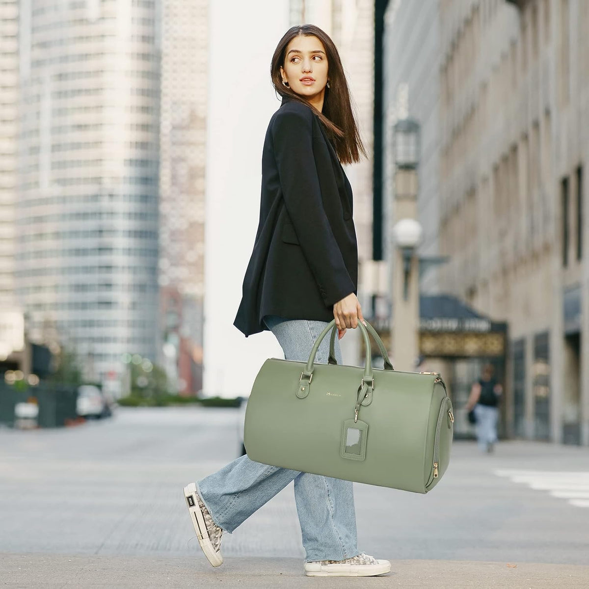 Convertible Garment Duffel Bag, 2-in-1 Hanging Suitcase for Travel | Eco-friendly garment bag converts hanging to duffel, Waterproof & wrinkle-resistant, Great for weekend or business travel.