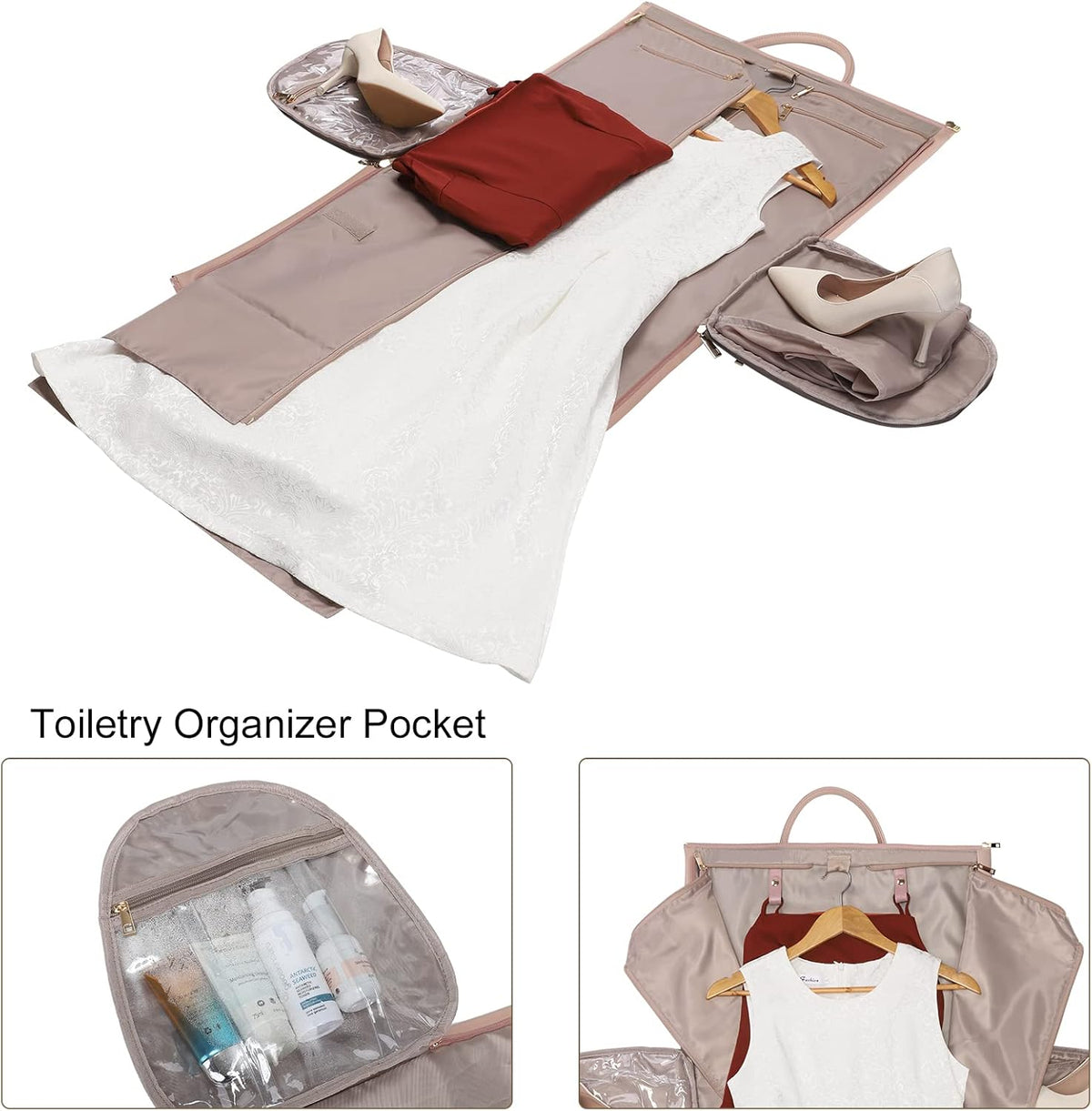 Convertible Garment Duffel Bag, 2-in-1 Hanging Suitcase for Travel | Eco-friendly garment bag converts hanging to duffel, Waterproof & wrinkle-resistant, Great for weekend or business travel.