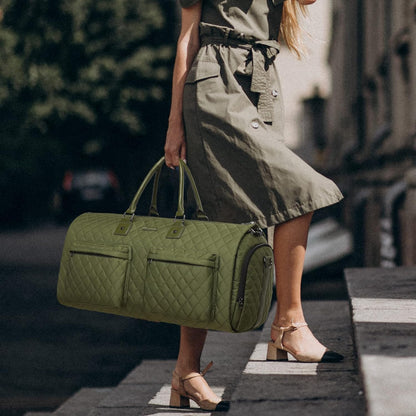 Convertible Garment Duffel Bag, 2-in-1 Hanging Suitcase for Travel | Eco-friendly garment bag converts hanging to duffel, Waterproof & wrinkle-resistant, Great for weekend or business travel.