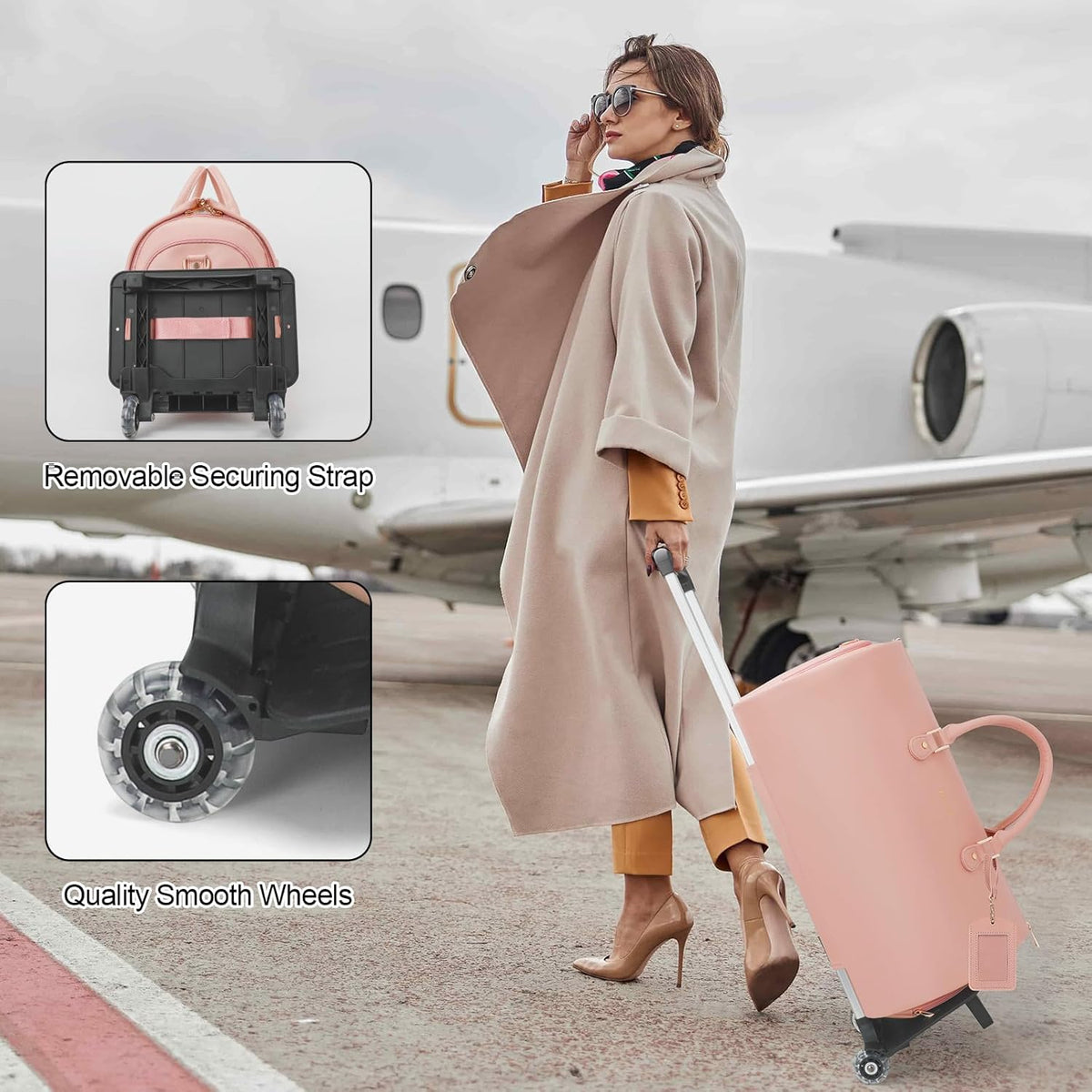 Convertible Garment Duffel Bag, 2-in-1 Hanging Suitcase for Travel | Eco-friendly garment bag converts hanging to duffel, Waterproof & wrinkle-resistant, Great for weekend or business travel.
